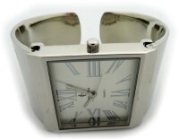 exklusive Damen Uhr versilbert Quarz Analog Spangenuhr...