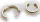 Herren Single Ohrring Klapp Creolen Gold 750 gewölbt 16 mm Gelbgold 18 karat Top