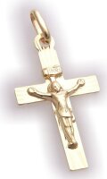 Neu Anhänger Kreuz mit Jesus echt Gold 333 Gelbgold Qualität INRI Unisex Günstig