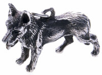 Neu Anhänger Schlüsselanhänger Schäferhund echt Silber 925 Sterlingsilber Hund