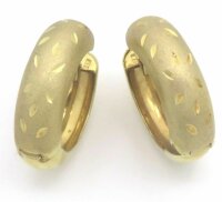 Neu Damen Ohrringe Klapp Creolen echt Gold 333 8 karat Gelbgold Klappcreolen dia