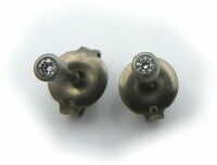 Neu hochwertige Ohrringe Titan mit Diamant 0,04c Stecker Ohrstecker Titanfactory