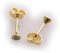 Neu Ohrringe Gold 585 333 8 karat 14 karat Gelbgold Zirkonia Ohrstecker Stecker  333 8 karat Gold