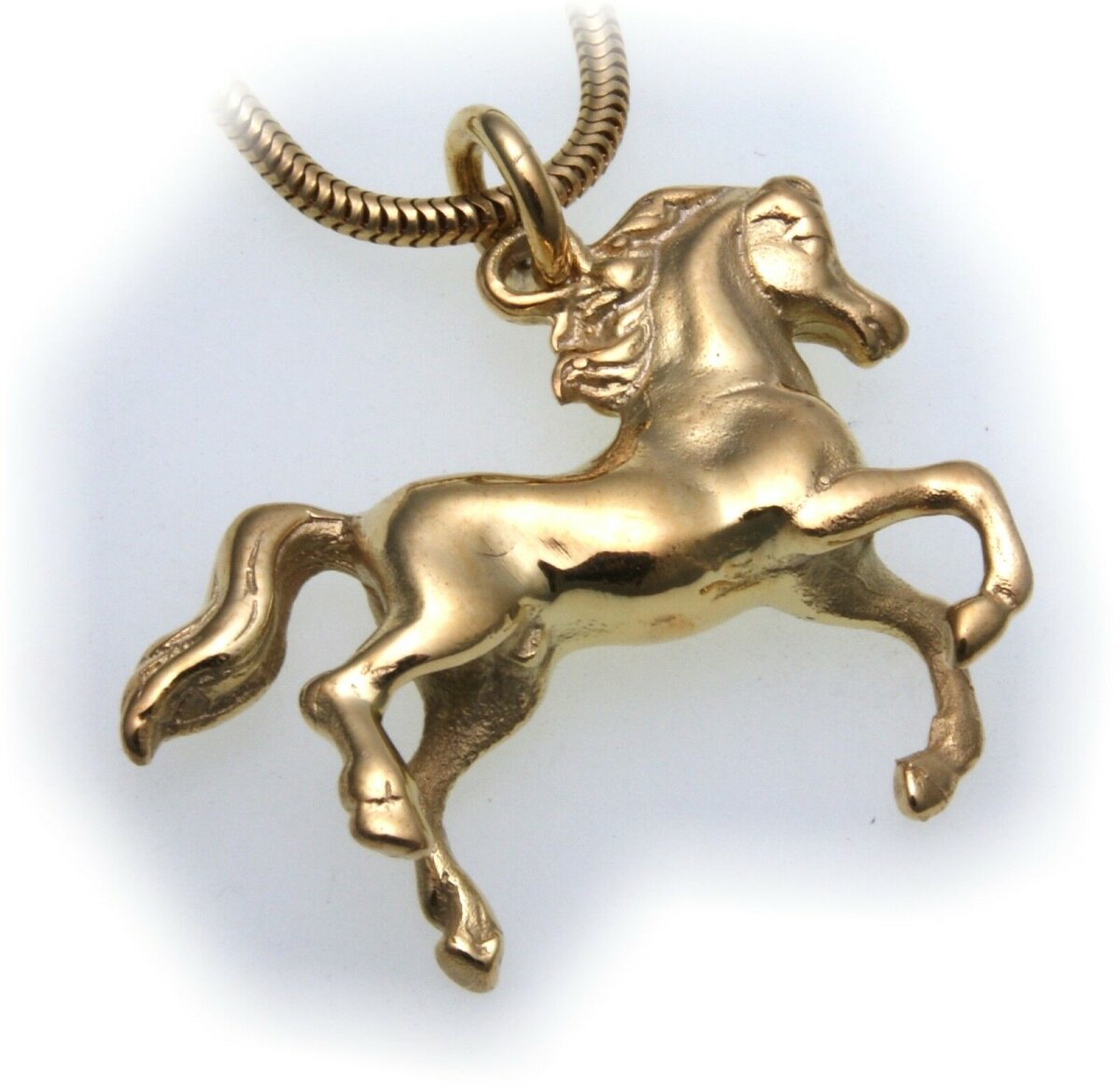 Gold 333 Qualität schwere echt Anhänger , 8kt plastisch Gelbgold Pferd € 555,49