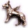XL Anhänger Schäferhund groß Silber 925 massiv Sterlingsilber Hund Unisex