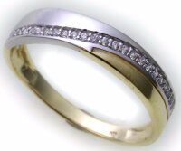 Damen Ring echt Gelbgold Bicolor 333 8kt Zirkonia Gold...