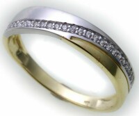 Damen Ring echt Gelbgold Bicolor 333 8kt Zirkonia Gold Top Z1706  Neu Goldring
