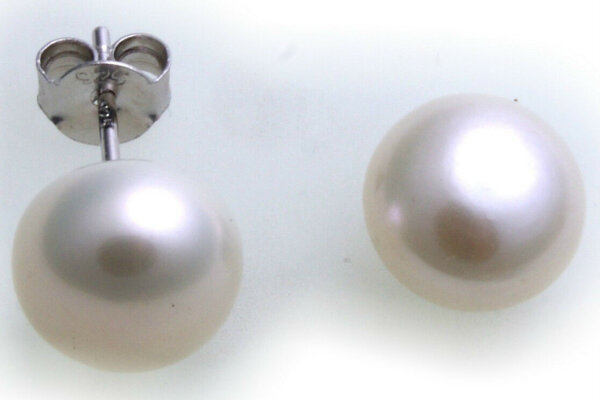 Damen Ohrringe Stecker Perlen 5-9 mm echt Silber 925 Sterlingsilber Ohrstecker