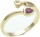 Damen Ring Brillant 0,01 ct. echt Rubin 4 x 3 mm in Gold 585 Gelbgold Diamant