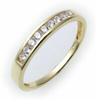 Damen Ring echt Gold 333 Zirkonia 8 karat Gelbgold Qualität Neu Damenring Top 8k