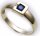 Damen Ring echt Gold 585 Safir14kt Diamant Saphir Gelbgold Brillant 0,015ct TOP