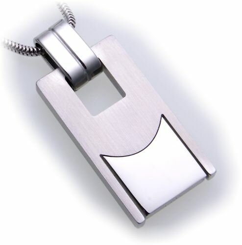 1 Anhänger Gravurplatte aus Edelstahl matt incl. Gravur Neu Top Qualität