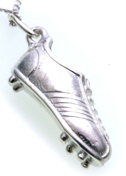 Anhänger Fußballschuh echt Silber 925 Unisex Fussballschuh Sterlingsilber