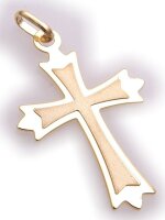 Neu Anhänger Kreuz echt Gold 333 Gelbgold Qualität INRI Unisex Günstig Christus