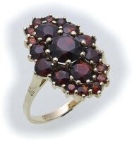 Damen Ring m. Granat in Silber 925 Sterlingsilber...