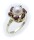 Damen Ring m. Granat u. Perlen in Gold 333 Gelbgold Granatring 8525/3GR.ZP