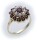 Damen Ring m. Granat u. Perlen in Gold 333 Gelbgold Granatring 8902/3GR.ZP