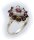 Damen Ring m. Granat u. Perlen in Gold 585 Gelbgold Granatring 8118/5GR.ZP
