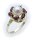 Damen Ring m. Granat u. Perlen in Gold 585 Gelbgold Granatring 8525/5GR.ZP