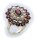 Damen Ring m. Granat u. Perlen in Gold 585 Gelbgold Granatring 8913/5GR.ZP