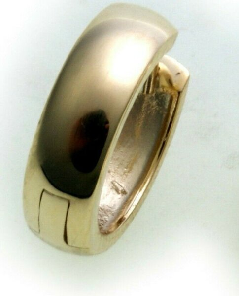 Herren Single Ohrring Klapp Creolen gewölbt echt Gold 333 8 karat Gelbgold Neu