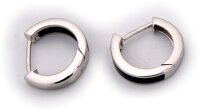 Ohrringe Klapp-Creolen eckig echt Silber 925 Onyx schwarz Sterlingsilber 15 mm