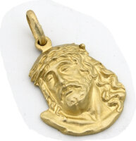 Neu Anhänger Jesus Kopf klein echt Gold 585 14 karat Christus Gottes Sohn