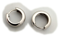 Ohrringe Klapp-Creolen halbrund echt Silber 925 16 mm Durchmesser Sterlingsilber