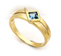 Damen Ring echt Gold 585 Topas 14 karat Gelbgold...