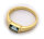 Damen Ring echt Gold 750 Topas 18 karat Gelbgold Blautopas 7 x 5  mm Rechteck