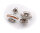 Damen Ohrringe Bicolor rot verg. Zirkonia echt Silber 925 Sterlingsilber Stecker