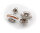 Damen Ohrringe Bicolor rot verg. Zirkonia echt Silber 925 Sterlingsilber Stecker