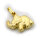 Anhänger Elefant plastisch 3D mattiert 333 Gold Gelbgold Unisex 8 karat Geschenk Neu