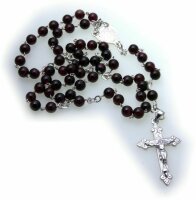 Halskette Rosenkranz Kreuz Jesus Silber 925...