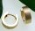 Herren Ohrring Klapp Creolen Gold 585 matt. eckig 12 mm Gelbgold 14 karat