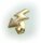 Herren Ohrringe Stecker echt Gold 333 Pfeil Blitz 8 karat teilmatt Qualität Neu