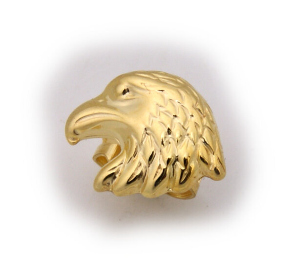 Herren Ohrringe Stecker echt Gold 585 Adlerkopf Adler Gelbgold Ohrstecker Single
