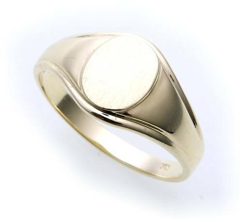 Herren Ring echt Gold 333 mit Monogrammgravur Gelbgold Qualität 8kt Herrenring