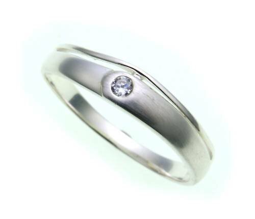 Kinder Ring echt Silber 925 mit 1 Zirkonia matt Kinderring Sterlingsilber