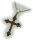 Kreuz m. Granat in Gold 333 Granatkreuz Anhänger Gelbgold Qualität Unisex 9002