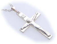 Neu Anhänger Kreuz mit Jesus echt Silber 925 36mm Sterlingsilber Unisex Qualität