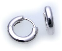 Ohrringe Klapp Creolen echt Silber 925 Durchmesser 12 mm...